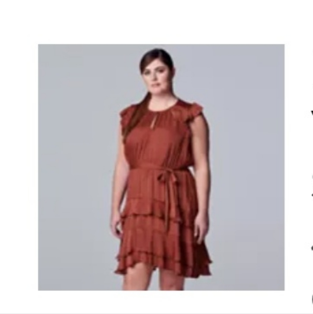 New! Simply Vera Vera Wang tiered dress. 4X